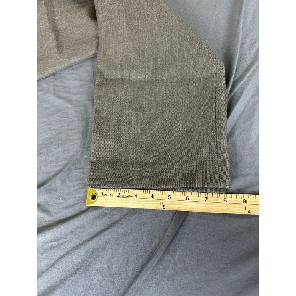 Lauren Ralph Lauren Dress Pants Mens 34x30 Brown Gray Flat Front Slacks